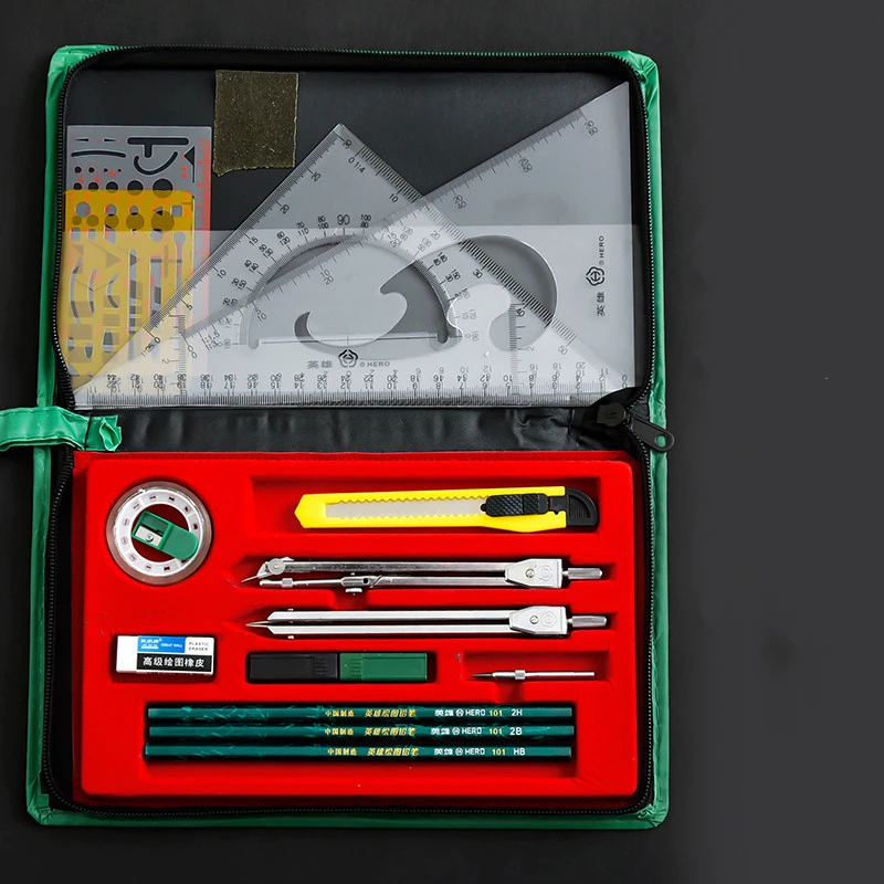 Hero Mechanical Drawing Compass Set Combination Plotter Drawing Tool