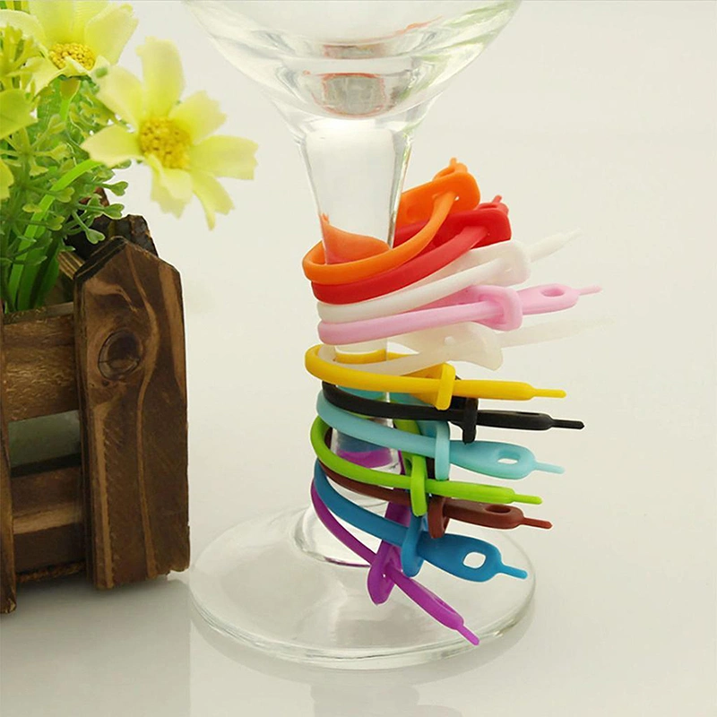 Silicone Wine Glass Marker Strap Type Wine Glass Marker