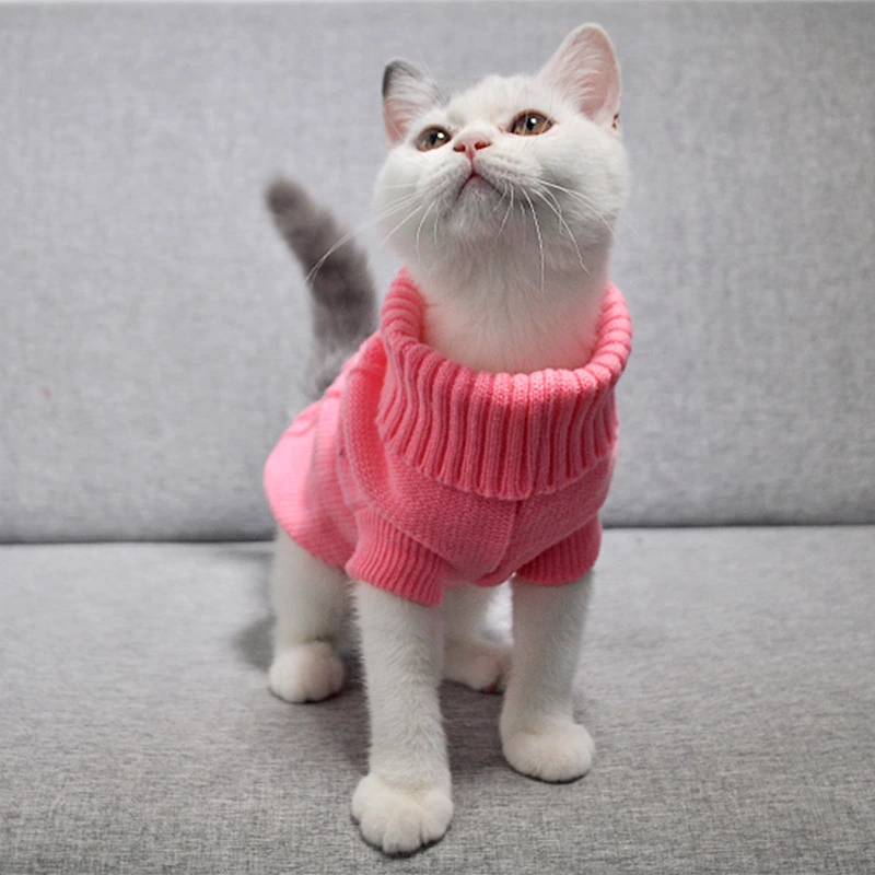 Short Hairless Warm Sweater For Cute Kittens And Dogs