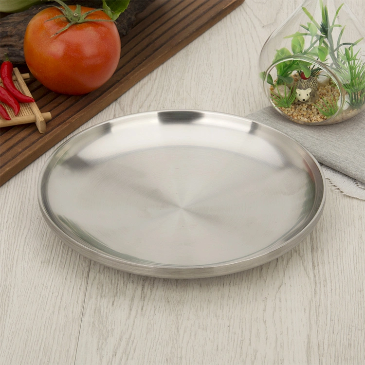 Stainless Steel Thickened Round Double Plate