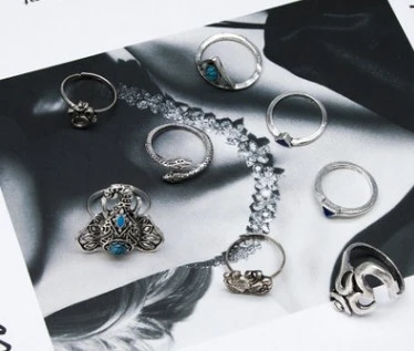 Bohemian Elephant Ring Set