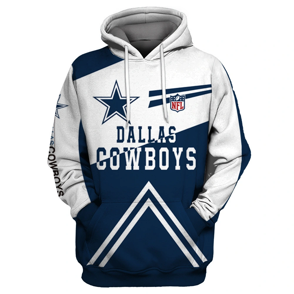 European and American Rugby 3D Cool Digital Print Hooded Pullover Sweatshirt