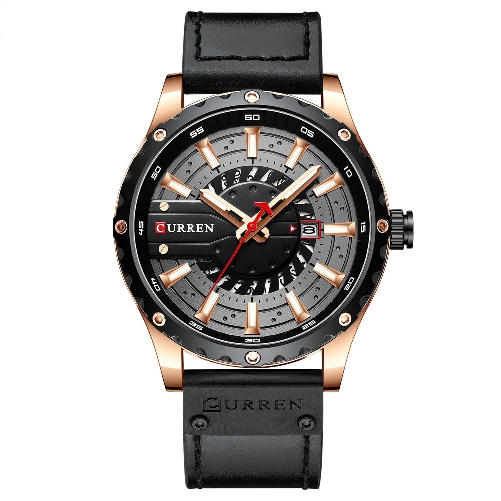 Waterproof Belt Calendar Men's Business Quartz Watch