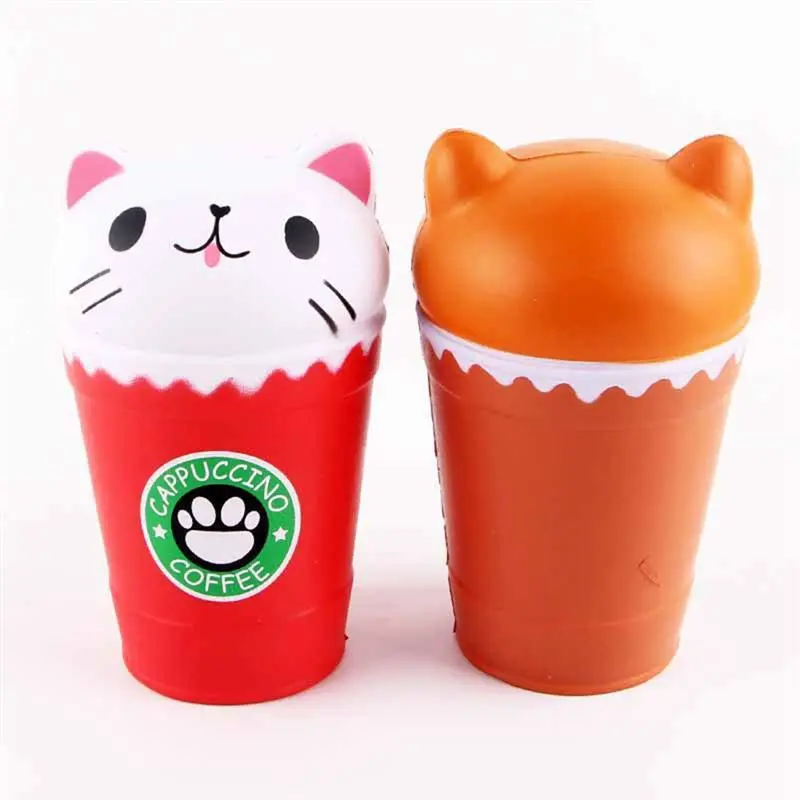 Slow rebound cartoon cat head coffee cup