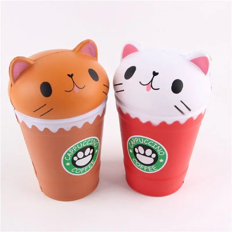 Slow rebound cartoon cat head coffee cup