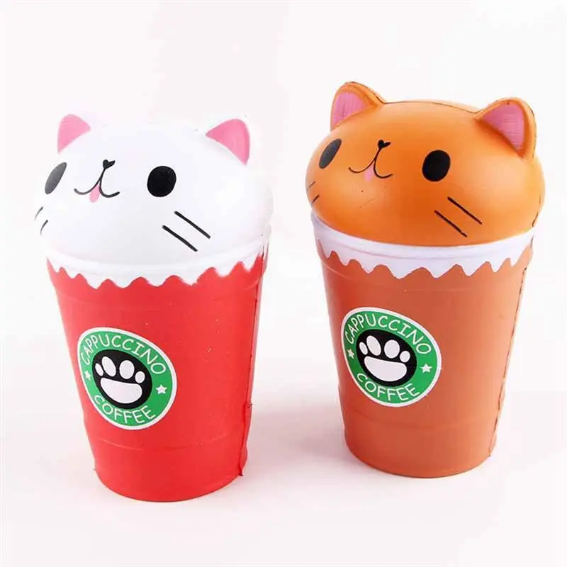 Slow rebound cartoon cat head coffee cup