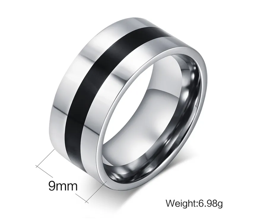 Stainless steel epoxy ring titanium steel ring stainless steel jewelry