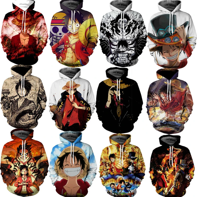 Zinc Explosion One Piece Luffy Series 3D Sweater Factory Direct Luffy Men and Women Hoodie Sweater 2021