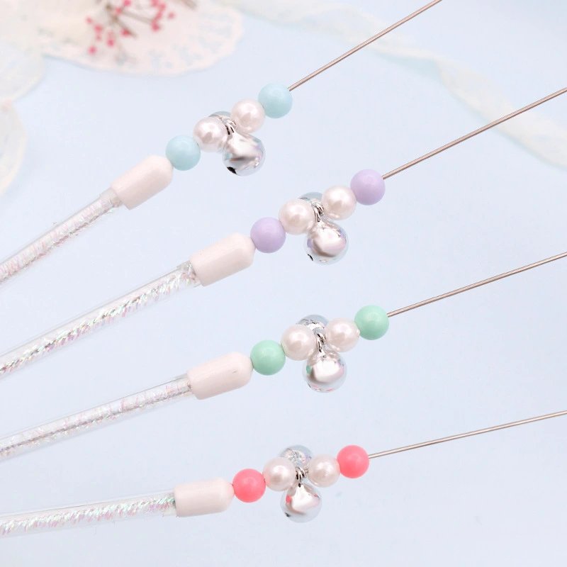 Candy color small feathers funny cat pole