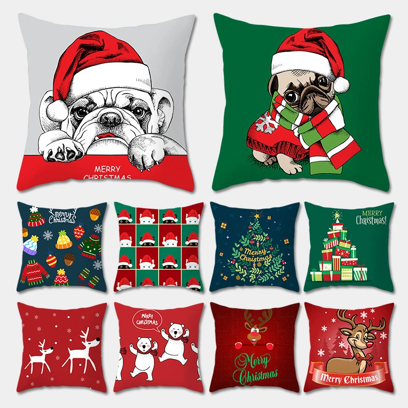 Christmas series digital printing pillowcase