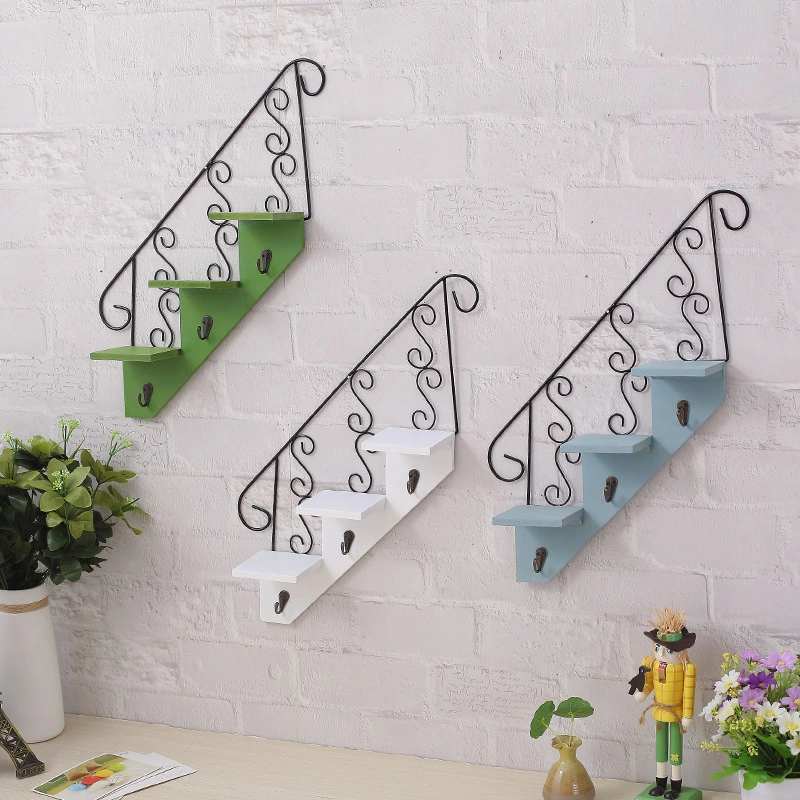 Nordic Wooden Storage Rack Wall-Mounted Flowerpot Storage Rack Storage Box Key Chain Towel Home Decoration Rack
