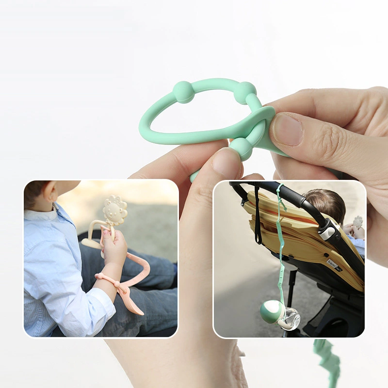 Baby Teether Chain Silicone Nipple Bottle Lanyard