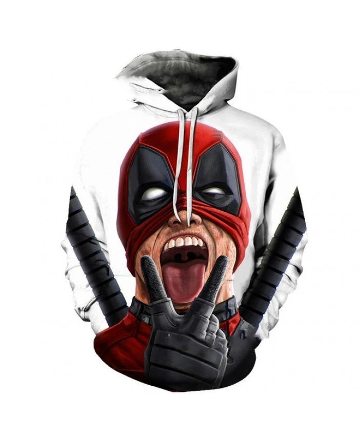 Digital Printed Anime Hero Deadpool Sweatshirt
