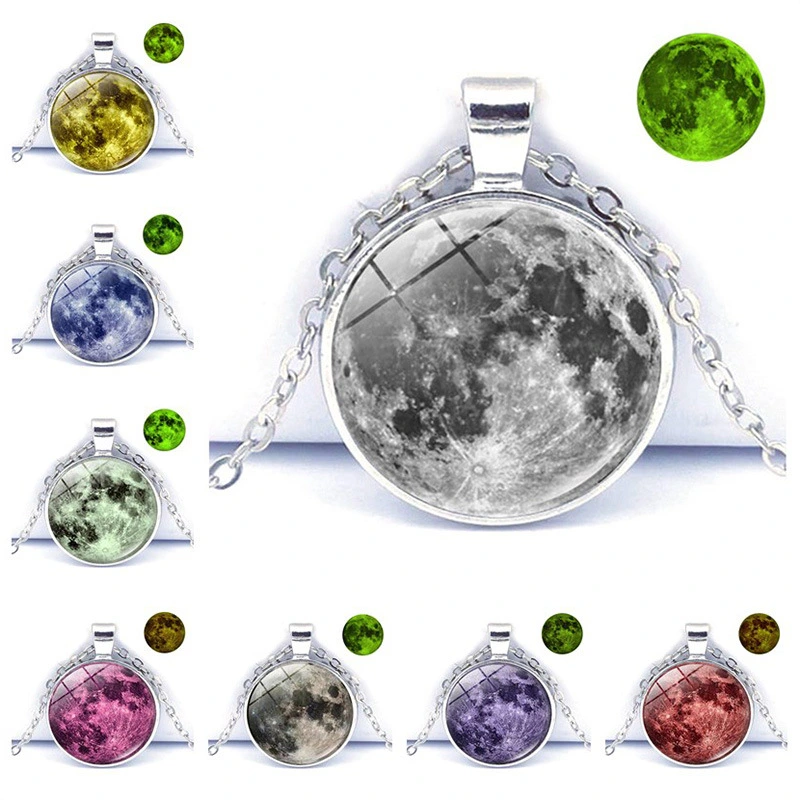 Universe Galaxy Time Gemstone Luminous Necklace
