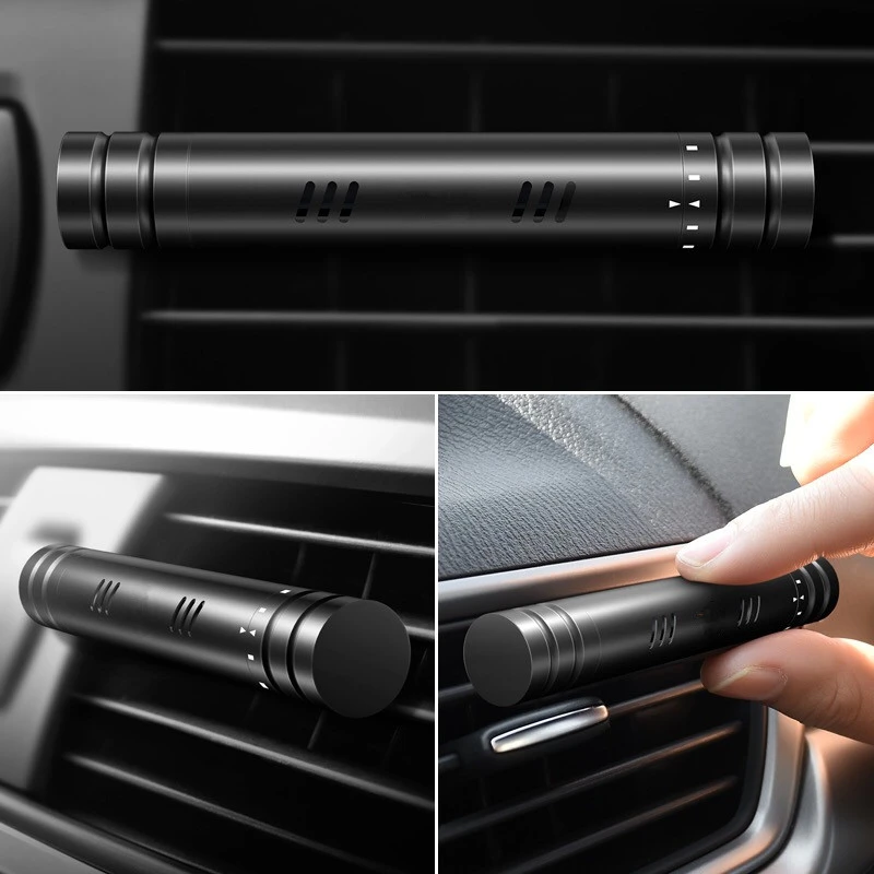 Car Air Outlet Aromatherapy Clip Car Air Conditioner Aluminum Alloy Fragrance Car Solid Balm Fragrance Stick