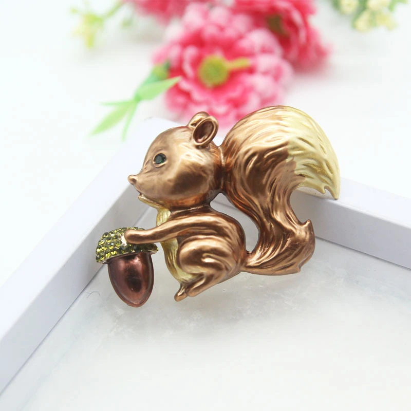 Cute squirrel brooch
