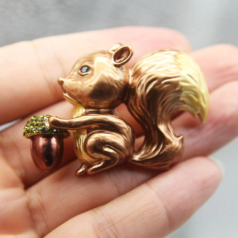 Cute squirrel brooch