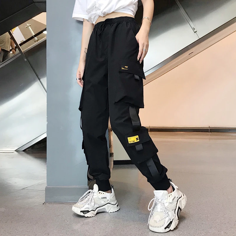 Hong Kong style beam foot sports overalls female students