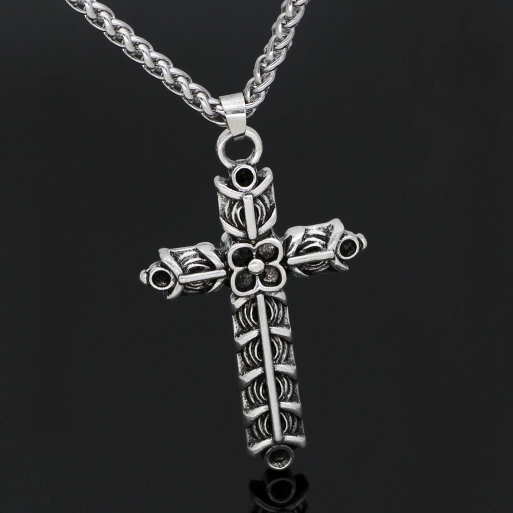 New Viking Series Cross Flower Men's Necklace