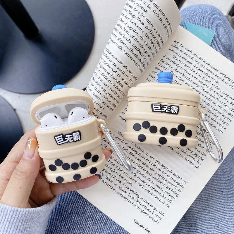 Compatible with Apple, Compatible with Apple , Ins Pearl Milk Tea Suitable For Airpods1 2 Generation Protective Cover Apple Pro3 Earphone Cover Silicone Anti-Falling Cute