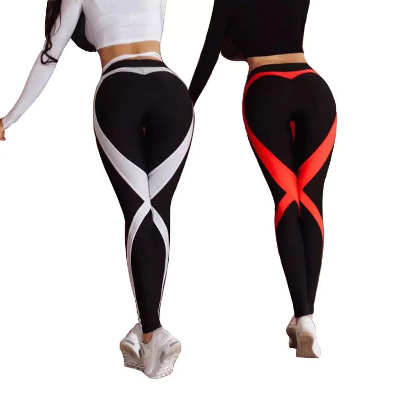 Zinc hot style red and white stripes x fitness yoga leggings