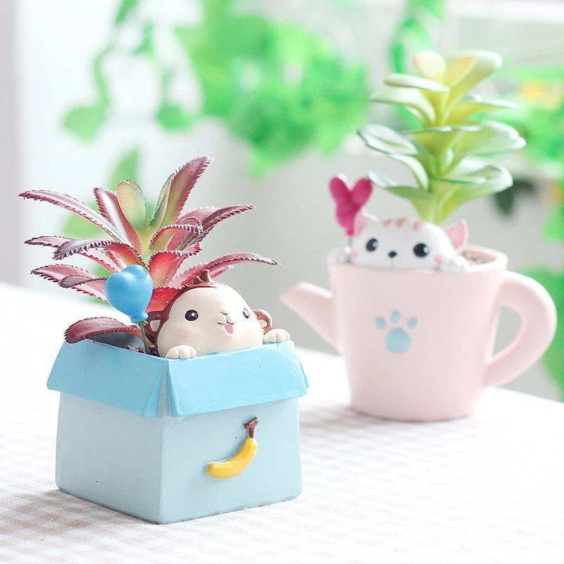 Animal cartoon flower pot