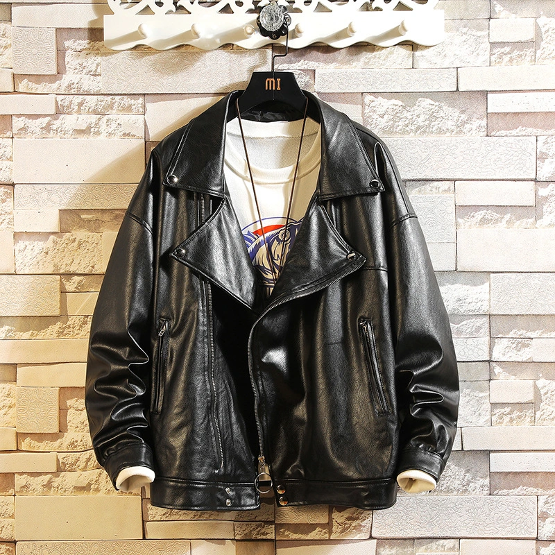 Casual motorcycle punk leather