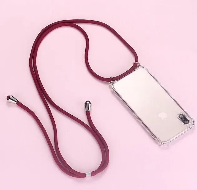 Compatible with Apple , Lanyard phone case