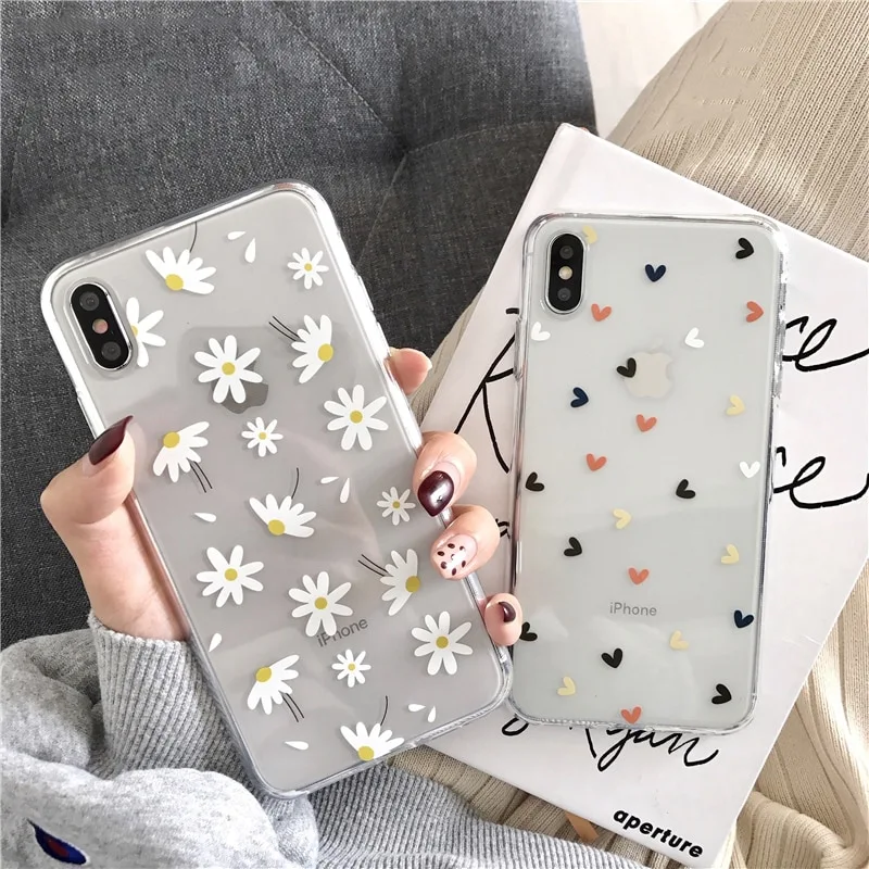 Small love Daisy transparent soft shell