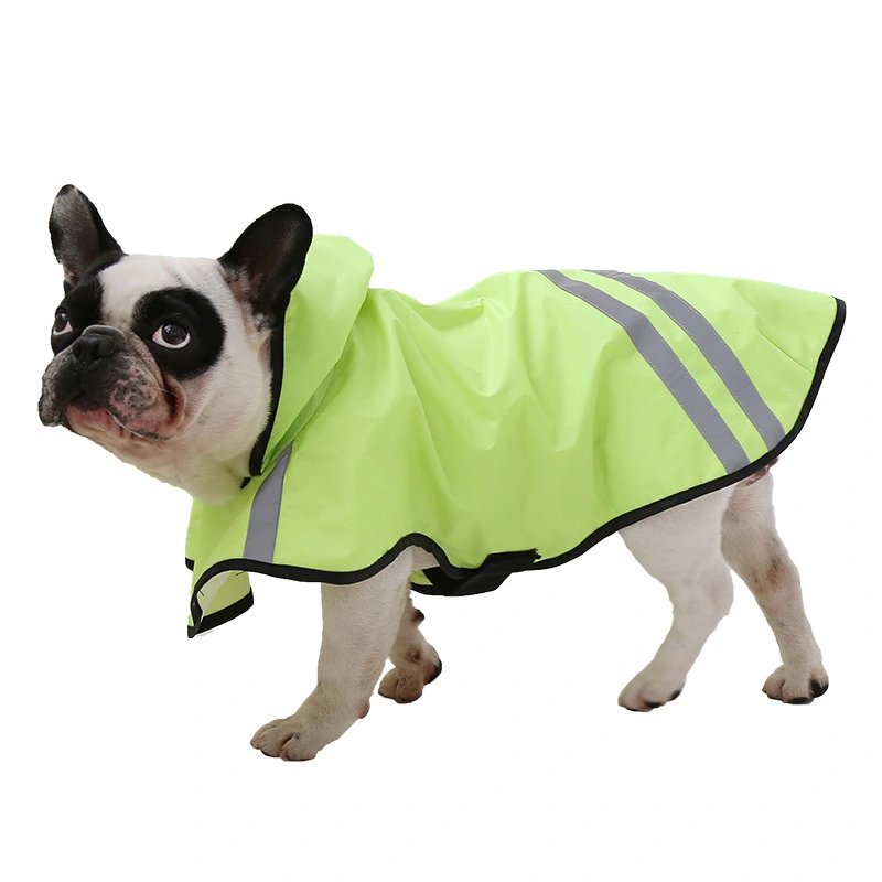 Pet outdoor reflective raincoat