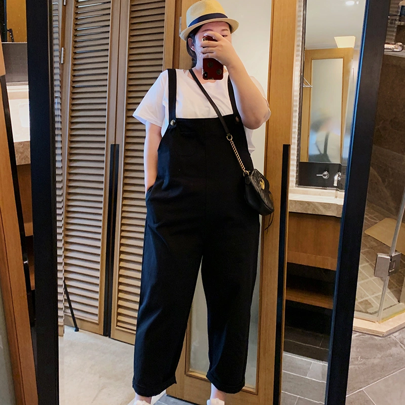 Loose casual overalls cropped pants