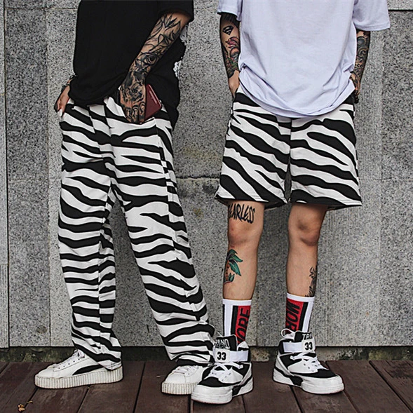 Vintage zebra hip-hop shorts