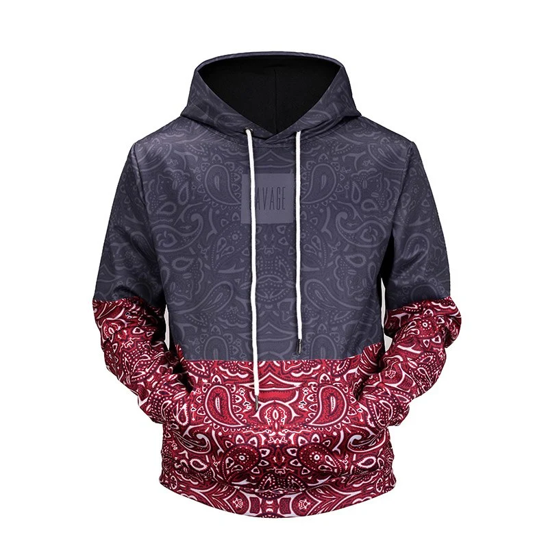 3D printing hooded hood sweater large size couple sportswear
