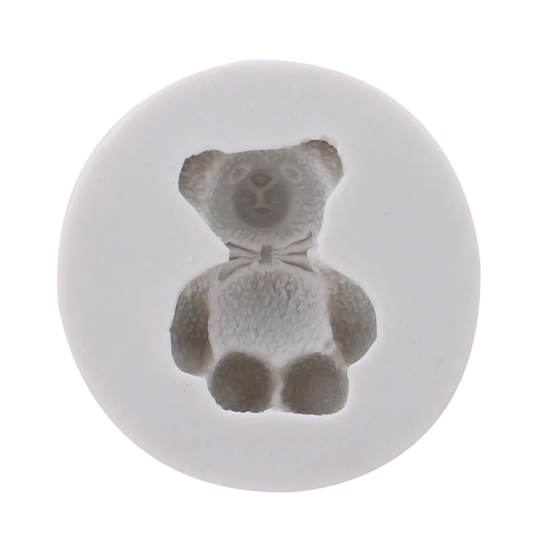 White Mini Bear Silicone Mold Baking Tools