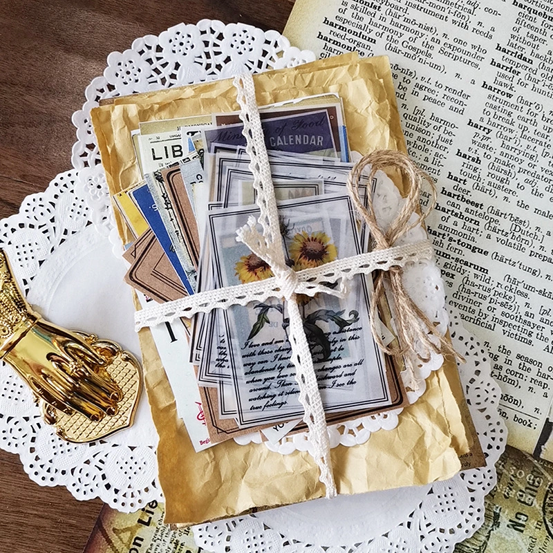 Junk journal retro material mixing package