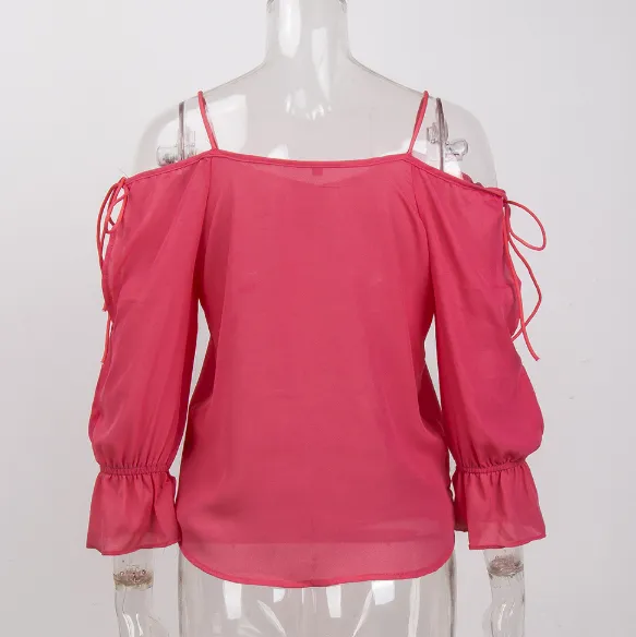 Strapless strapless chiffon shirt top