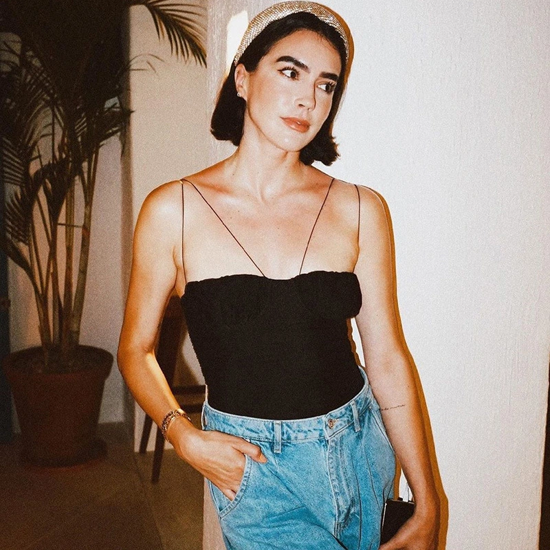 Women's sling one-shoulder jumpsuit
