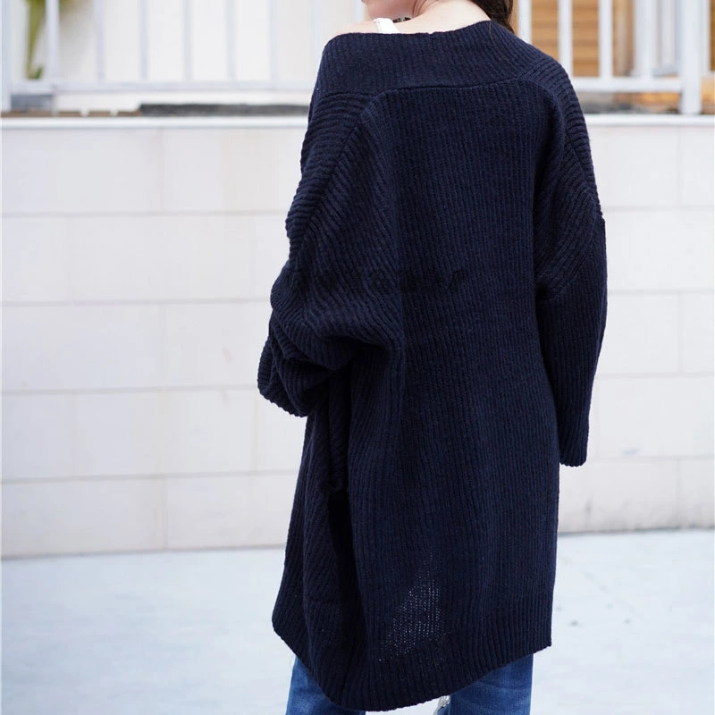 Women's round neck fashion coat sweater