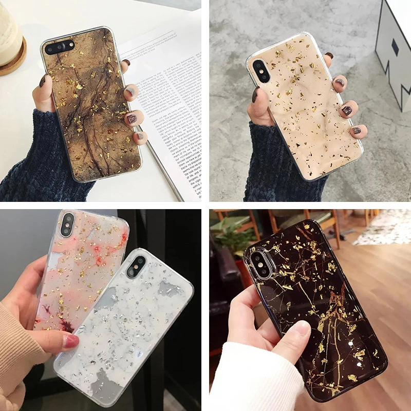 Compatible with Apple , Gold foil phone case