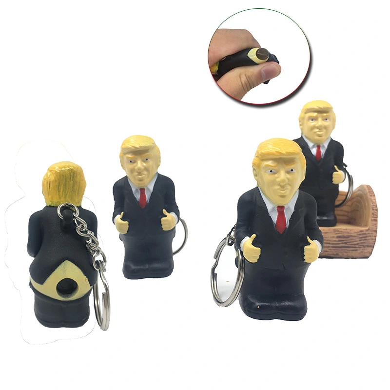 TPR Trump squeezes out poop keychain