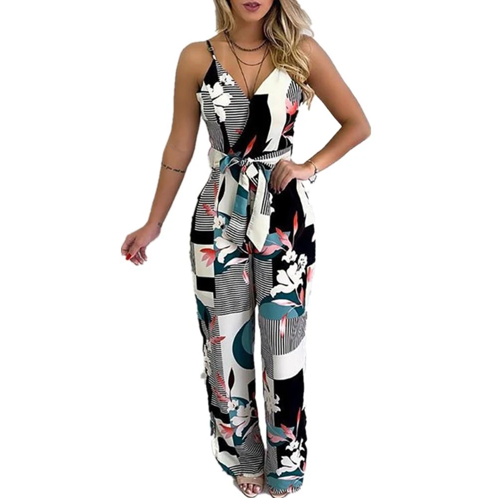 Halter temperament wide leg jumpsuit