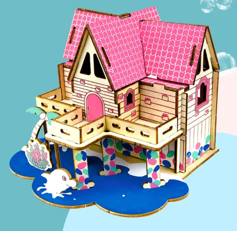 Wooden house model