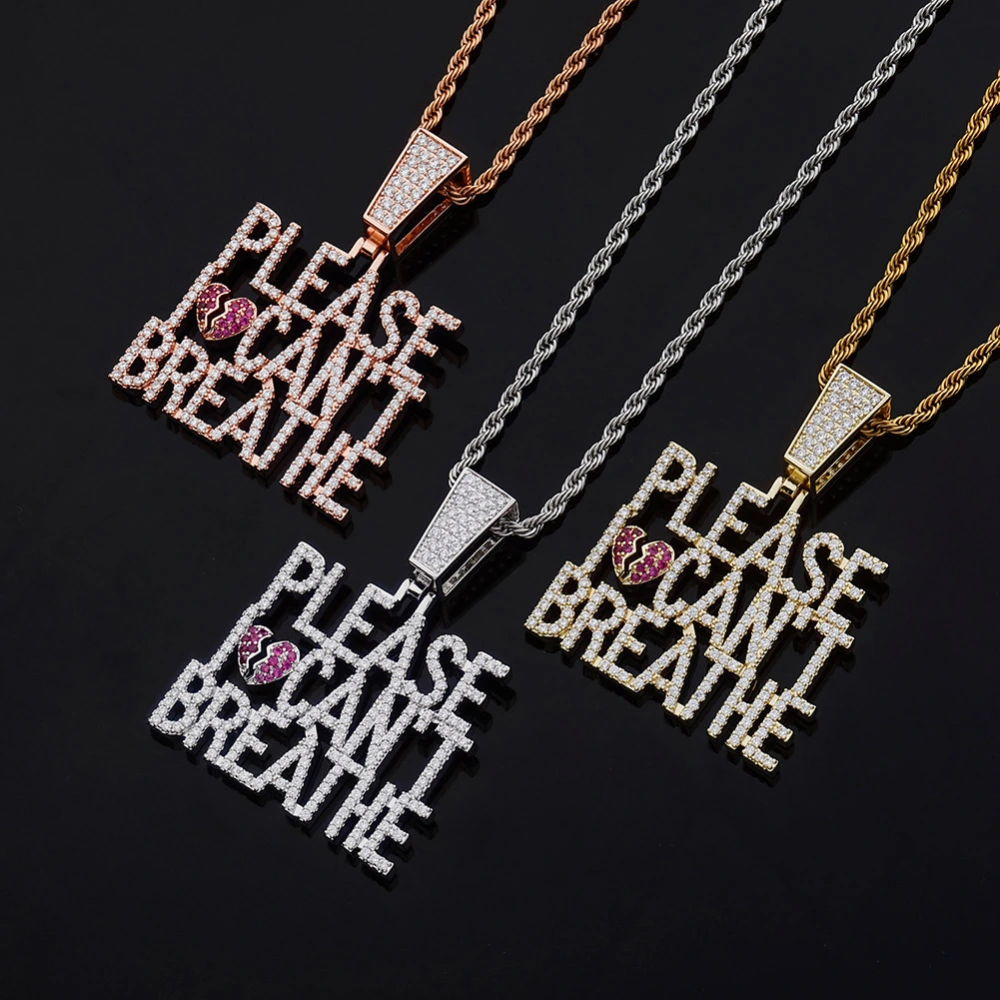 please I can''t breathe personality pendant