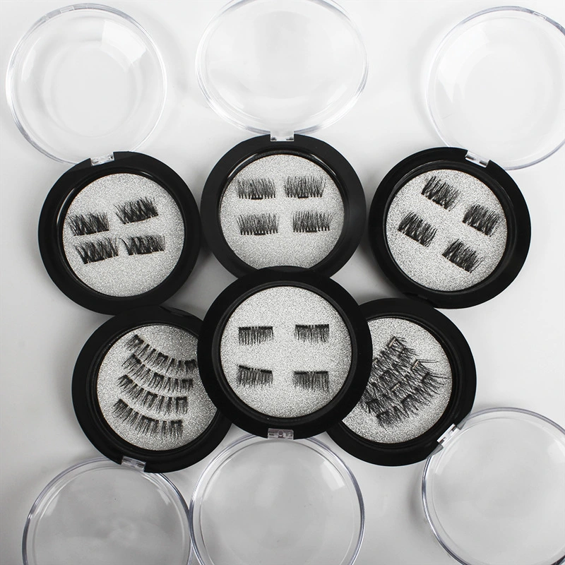 3D magnet false eyelashes pure manual single magnet double magnet can be customized magnetic eyelashes free magnetic eyelash fast delivery