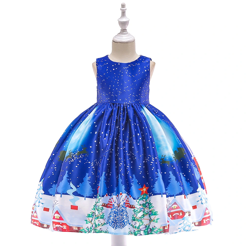 Snowflake print princess dress
