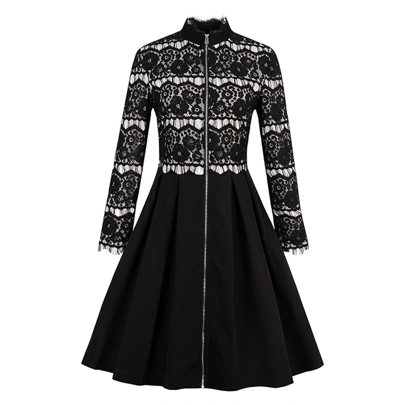 Lace Zipper Dress