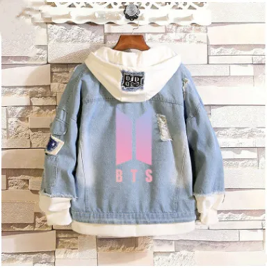 Fortress Night Man's Disqualification Men's and Women's Casual Loose Denim Jacket