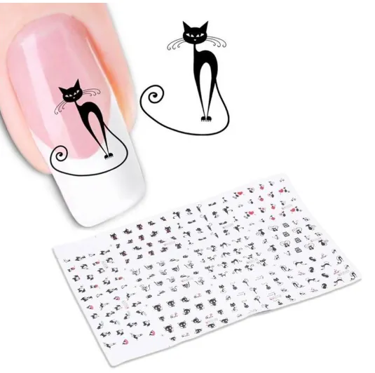 1 Sheet Cat Nail Art Sticker