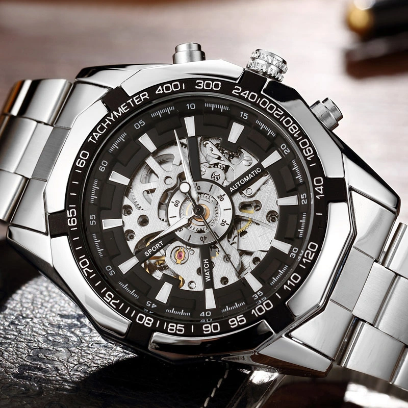 A full automatic men's automatic mechanical watches, men's automatic mechanical watch steel strip