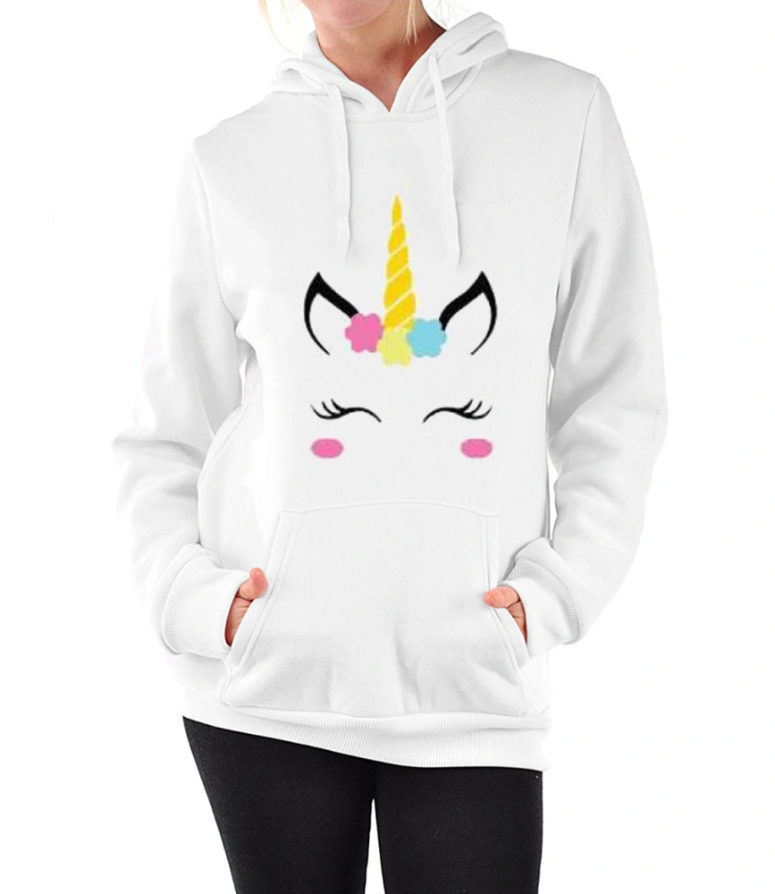 2021 AliExpress Europe and America autumn and winter new print cartoon hooded loose long-sleeved sweater